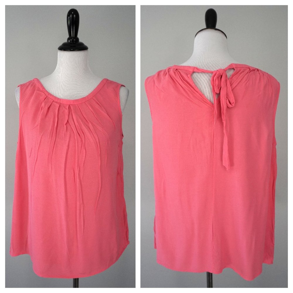 BODEN Pink Pleated Sleeveless Blouse Top Shirt Size 12